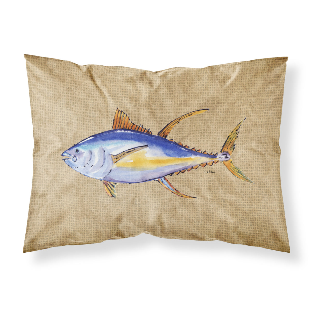 'Caroline'S Treasures 8817Pillowcase Tuna Fish Moisture Wicking Fabric Standard Pillowcase, Large, Multicolor'