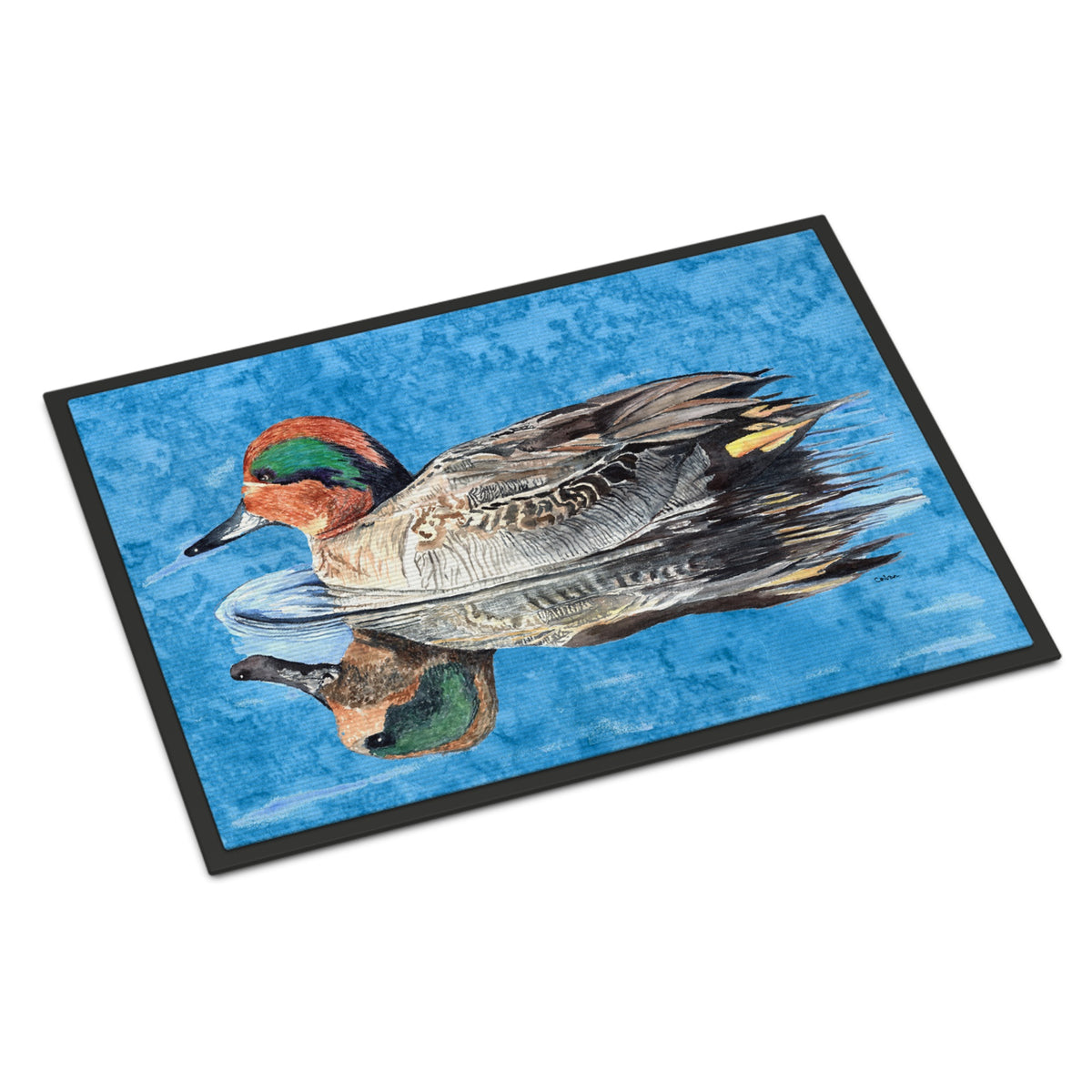 CarolineS Treasures Teal Duck Indoor Or Outdoor Mat, 18 Inch  Inch  X 27 Inch  Inch , Multicolor