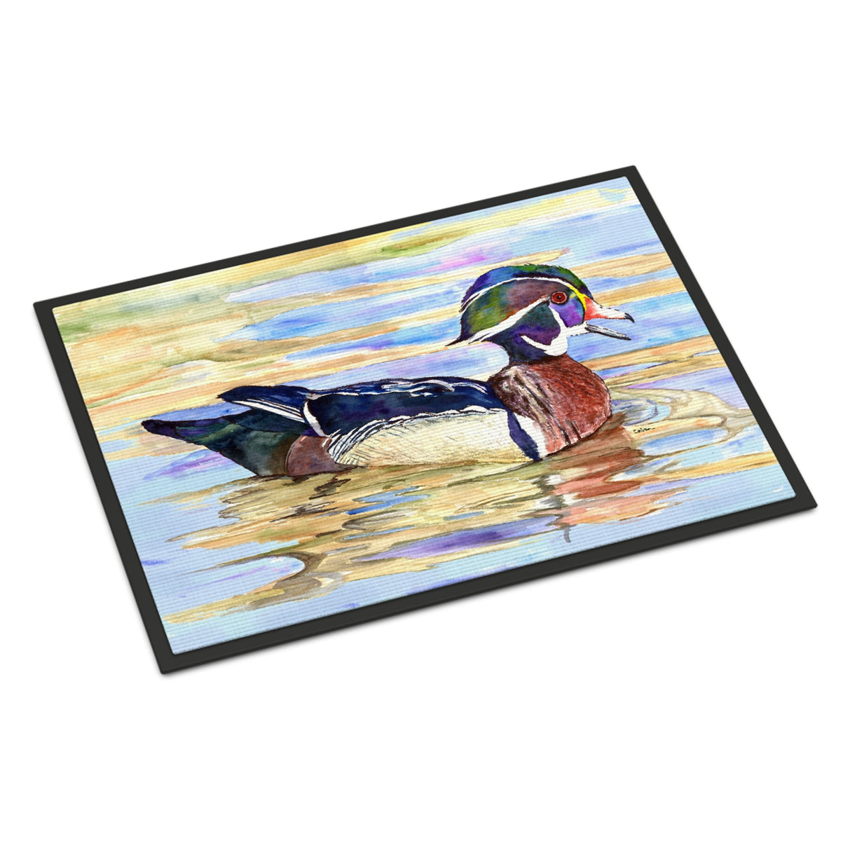 CarolineS Treasures Wood Duck Indoor Or Outdoor Mat, 18 Inch  Inch  X 27 Inch  Inch , Multicolor