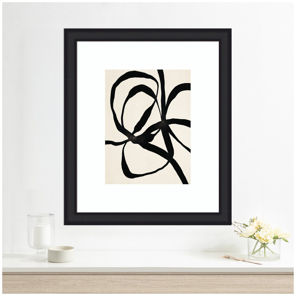 Framed Art Black Twist 1 by Alicia Bock
