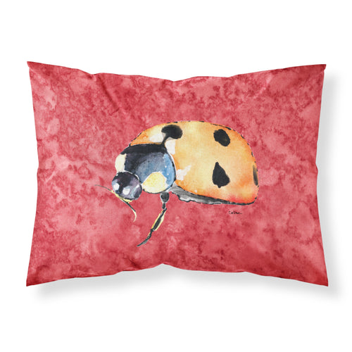 'Caroline'S Treasures 8869Pillowcase Lady Bug On Red Moisture Wicking Fabric Standard Pillowcase, Large, Multicolor'