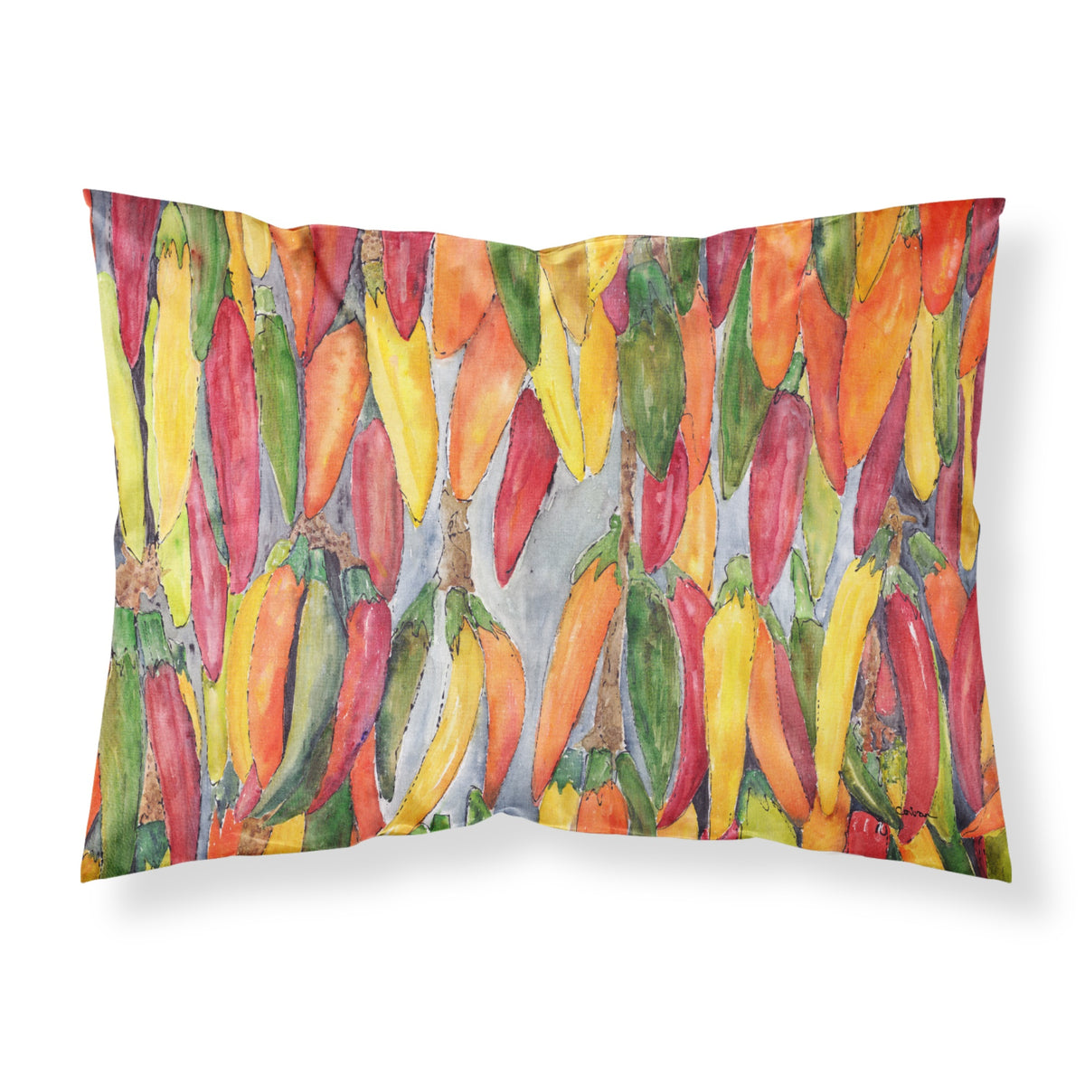 'Caroline'S Treasures 8893Pillowcase Hot Peppers Moisture Wicking Fabric Standard Pillowcase, Large, Multicolor'