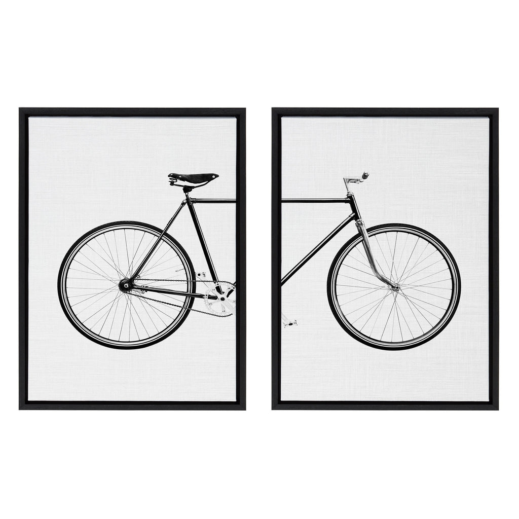 Sylvie Bicycle Framed Canvas by Simon Te of Tai Prints