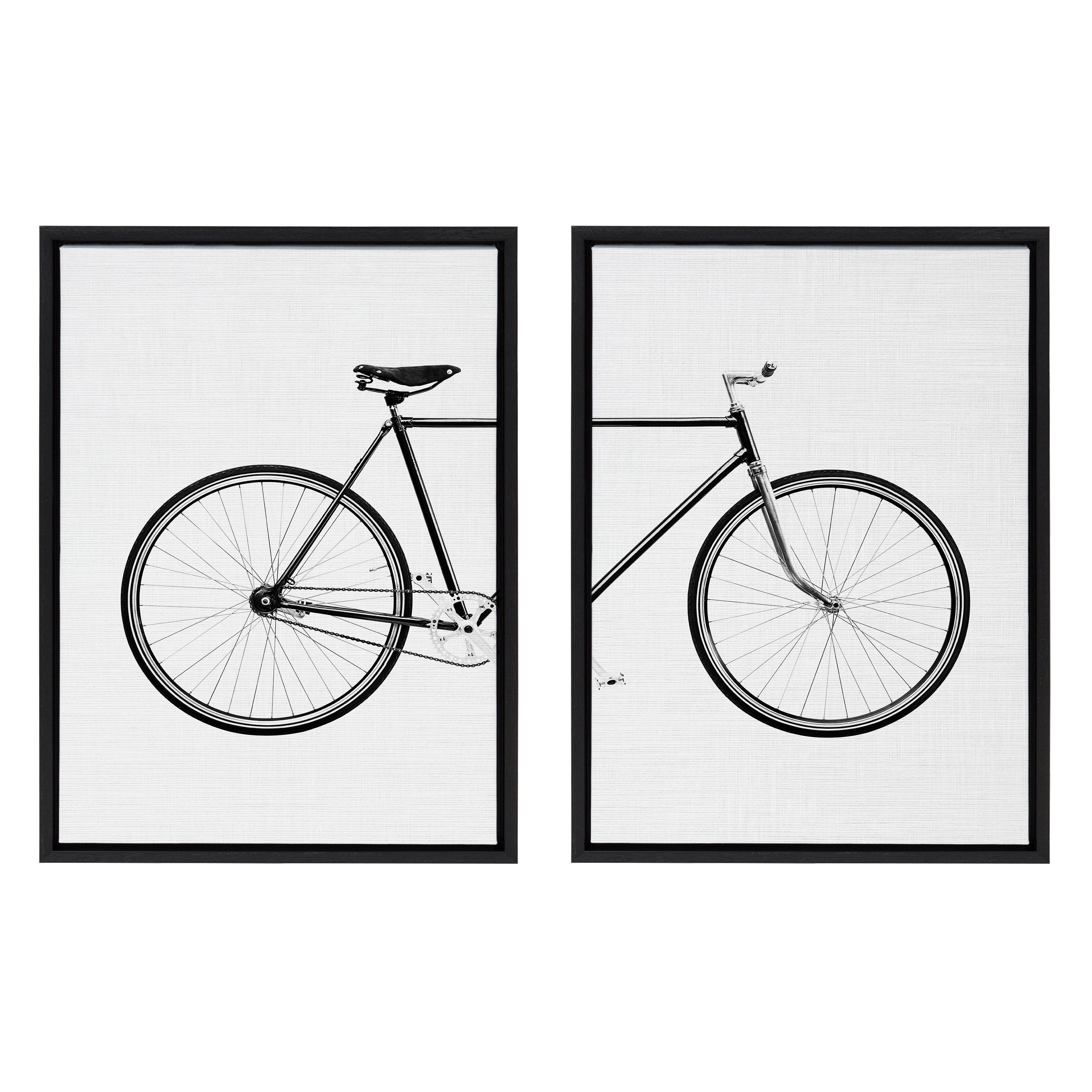 Sylvie Bicycle Framed Canvas by Simon Te of Tai Prints