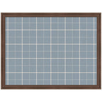 Framed Fabric Pinboard Light Blue Plaid Wall Organization
