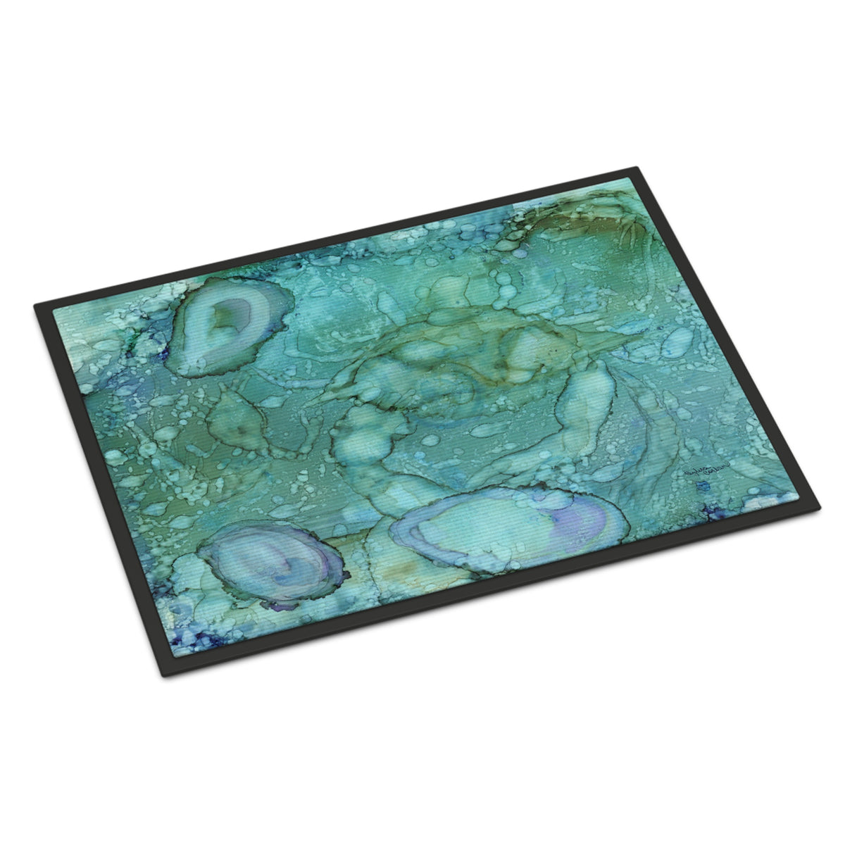 CarolineS Treasures Abstract Crabs And Oysters Indoor Or Outdoor Mat 24X36 8963Jmat, 24 Inch  Inch H X 36 Inch  Inch W, Multicolor