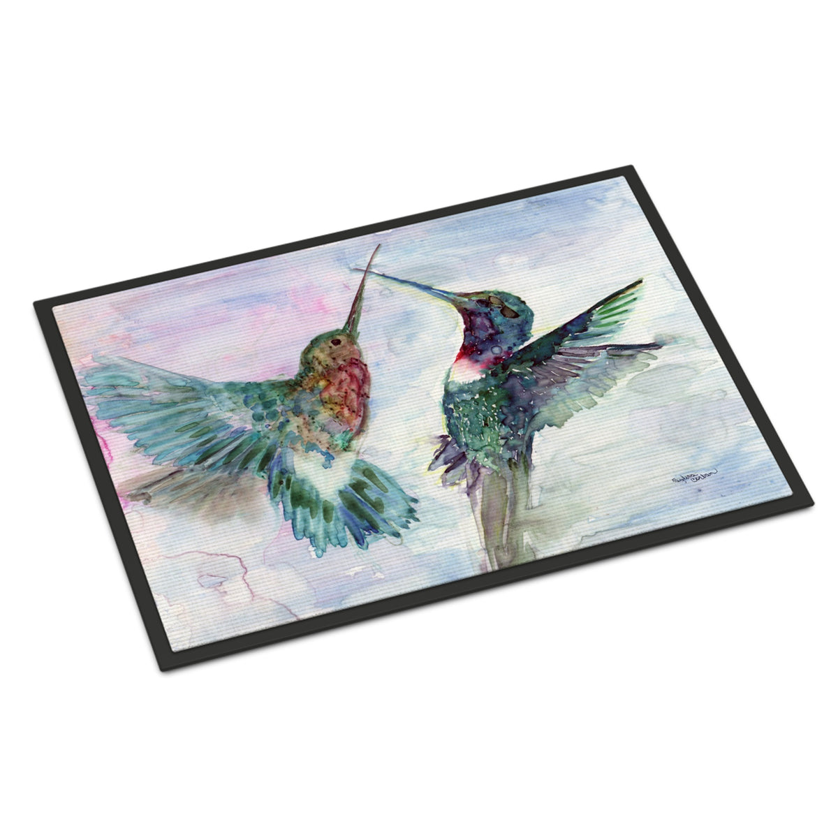 CarolineS Treasures Hummingbird Combat Indoor Or Outdoor Mat 24X36 8968Jmat, 24 Inch  Inch H X 36 Inch  Inch W, Multicolor
