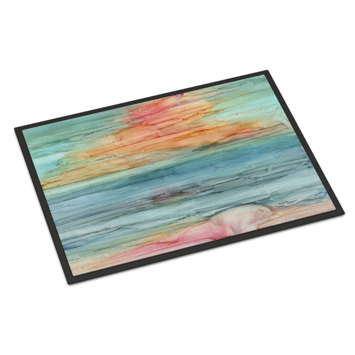 CarolineS Treasures Abstract Rainbow Indoor Or Outdoor Mat 18X27 8979Mat, 18 Inch  Inch H X 27 Inch  Inch W, Multicolor