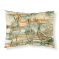 'Caroline'S Treasures Pelicans On Their Perch Abstract Fabric Standard Pillowcase 8980Pillowcase, Multicolor'