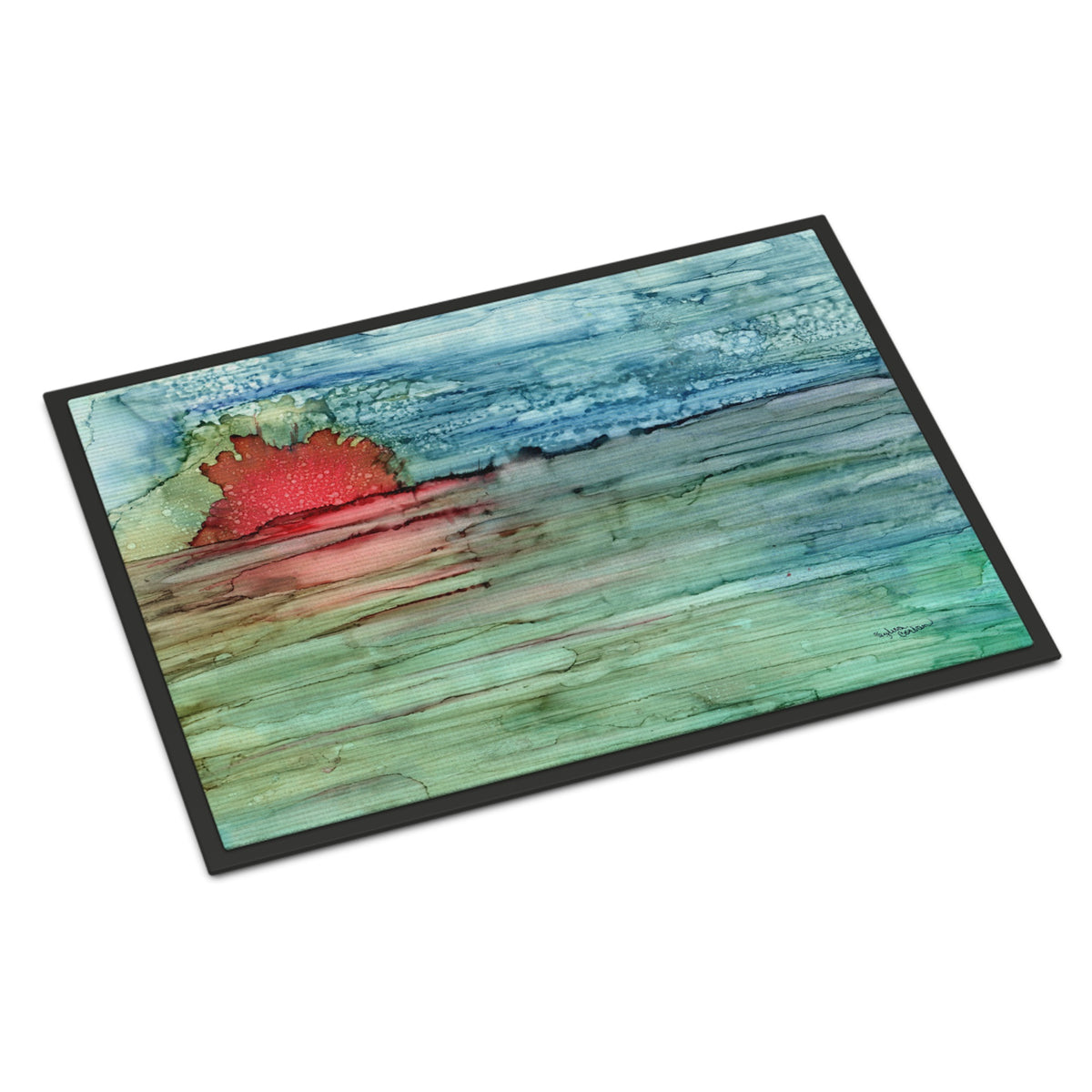 CarolineS Treasures Abstract Sunset On The Water Indoor Or Outdoor Mat 24X36 8984Jmat, 24 Inch  Inch H X 36 Inch  Inch W, Multicolor