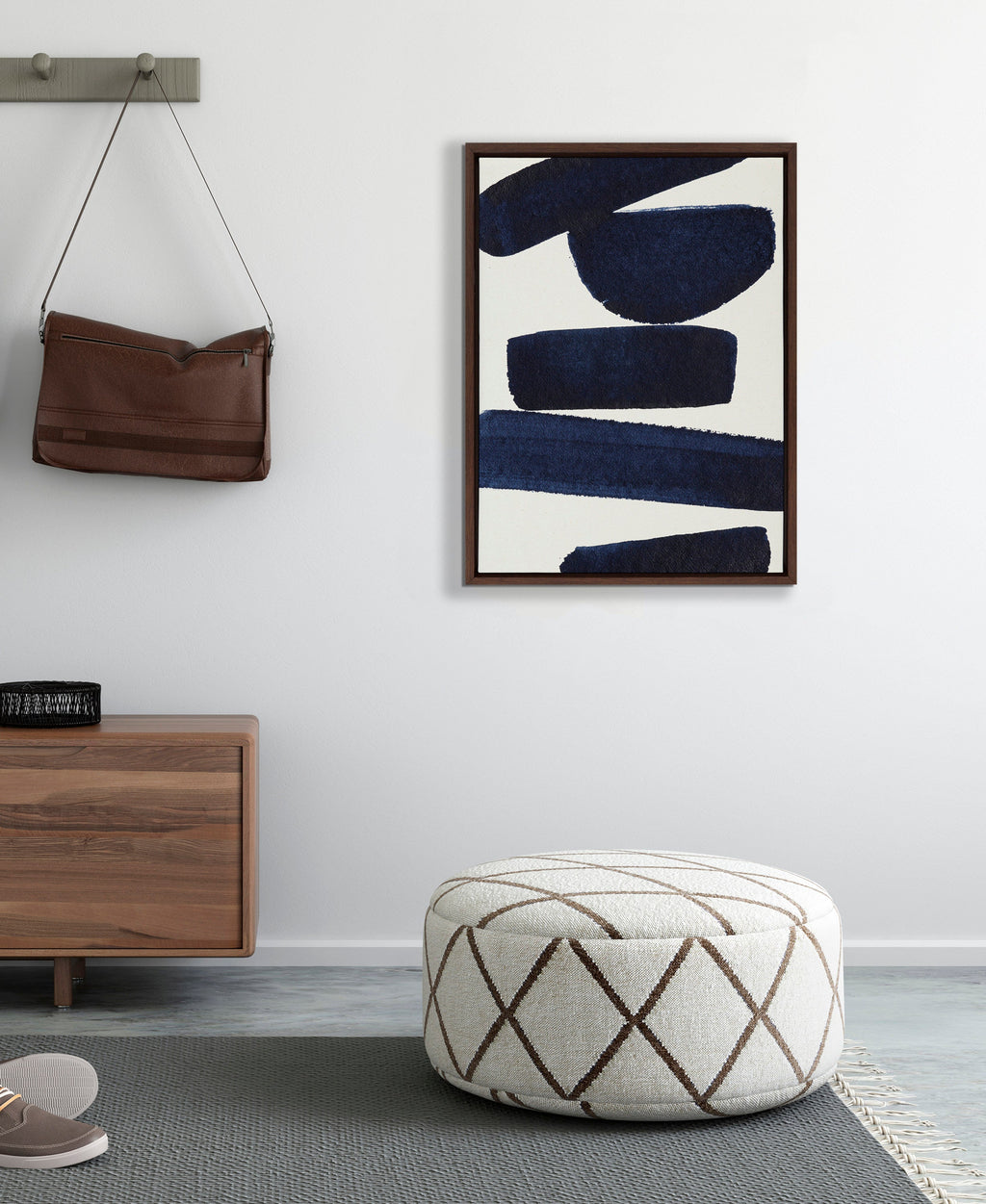 Sylvie Japandi 26 Framed Canvas by Rocket Jack