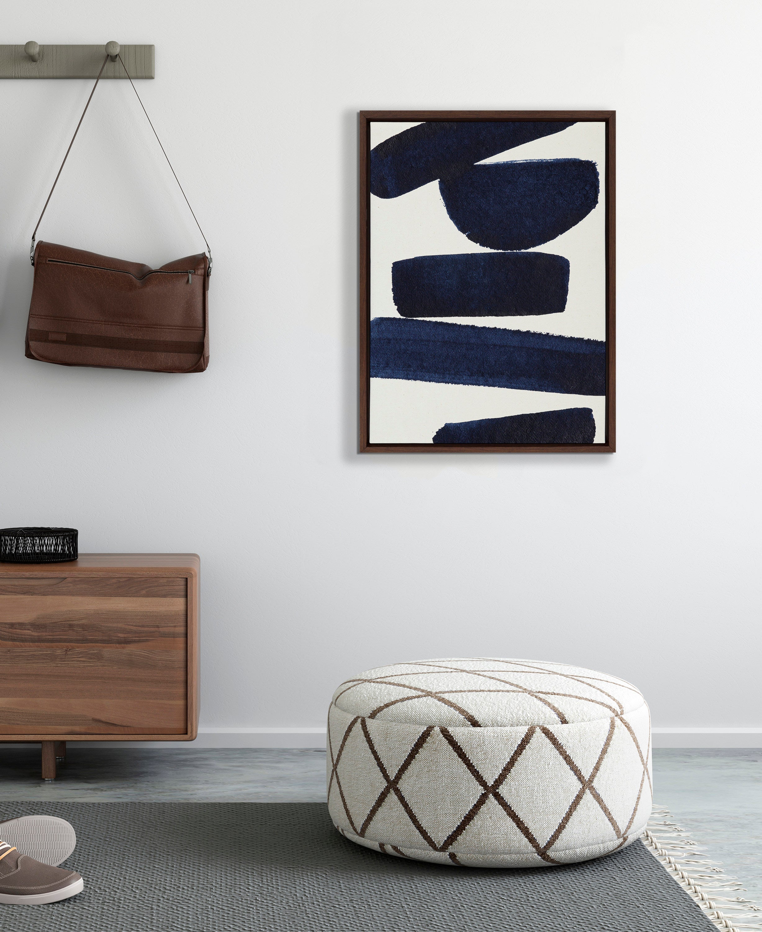 Sylvie Japandi 26 Framed Canvas by Rocket Jack