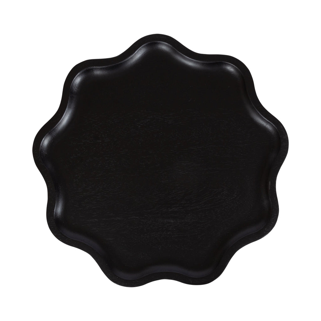 Alezar Scallop Wood Side Table