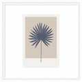 Muted Tan and Blue Colorblock Botanical Palm by The Creative Bunch Studio Framed Wall Art Print