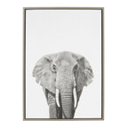 Sylvie Elephant Framed Canvas by Simon Te of Tai Prints