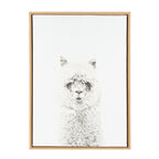 Sylvie Hairy Alpaca Framed Canvas by Simon Te of Tai Prints