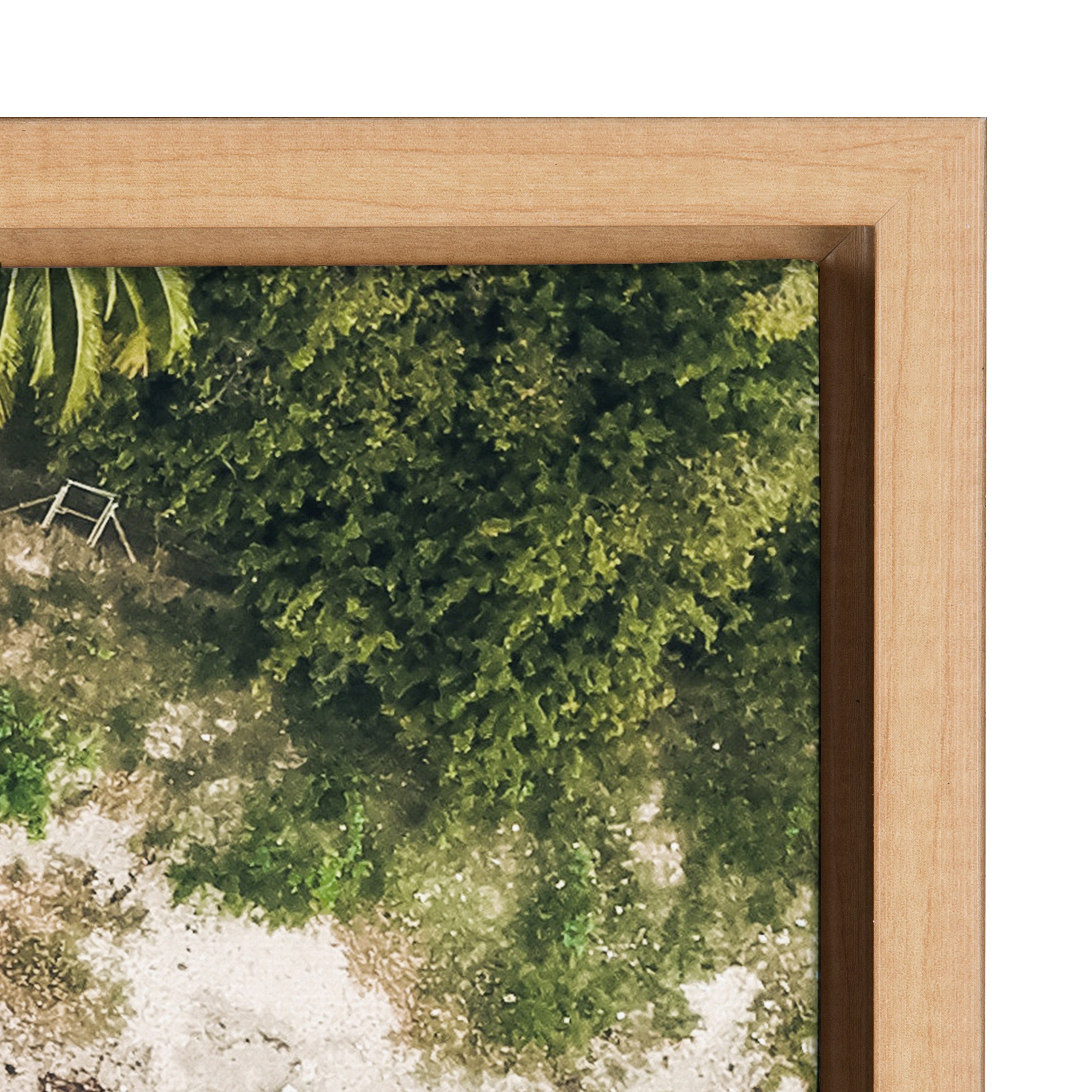 Sylvie Tropical Beach Framed Canvas Set