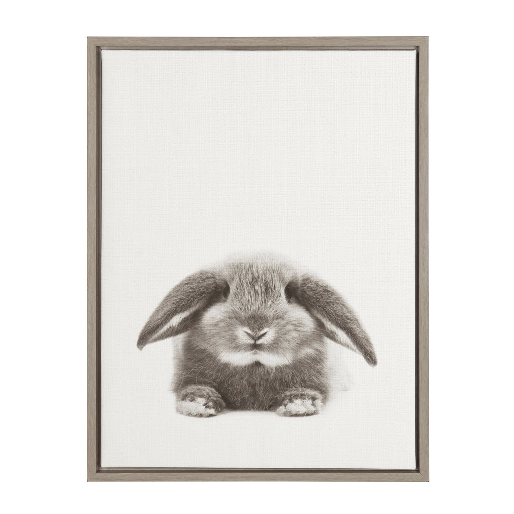 Sylvie Rabbit Framed Canvas by Simon Te of Tai Prints