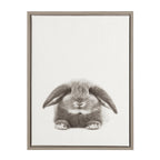 Sylvie Rabbit Framed Canvas by Simon Te of Tai Prints