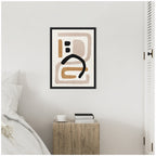 Sylvie Neutral Abstract 2 Minimal Modern Art Framed Canvas by July Art Prints