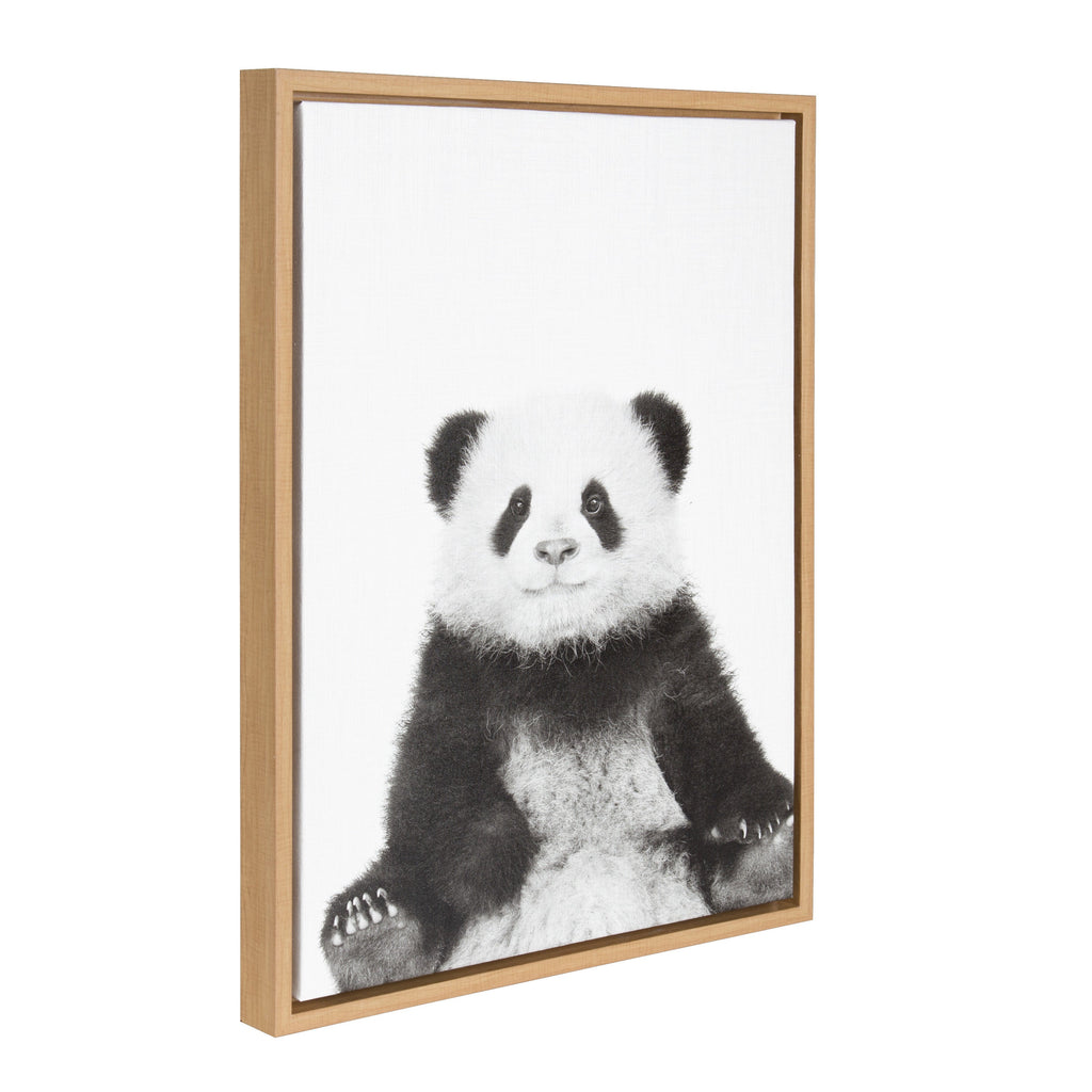 Sylvie Panda Framed Canvas by Simon Te Tai