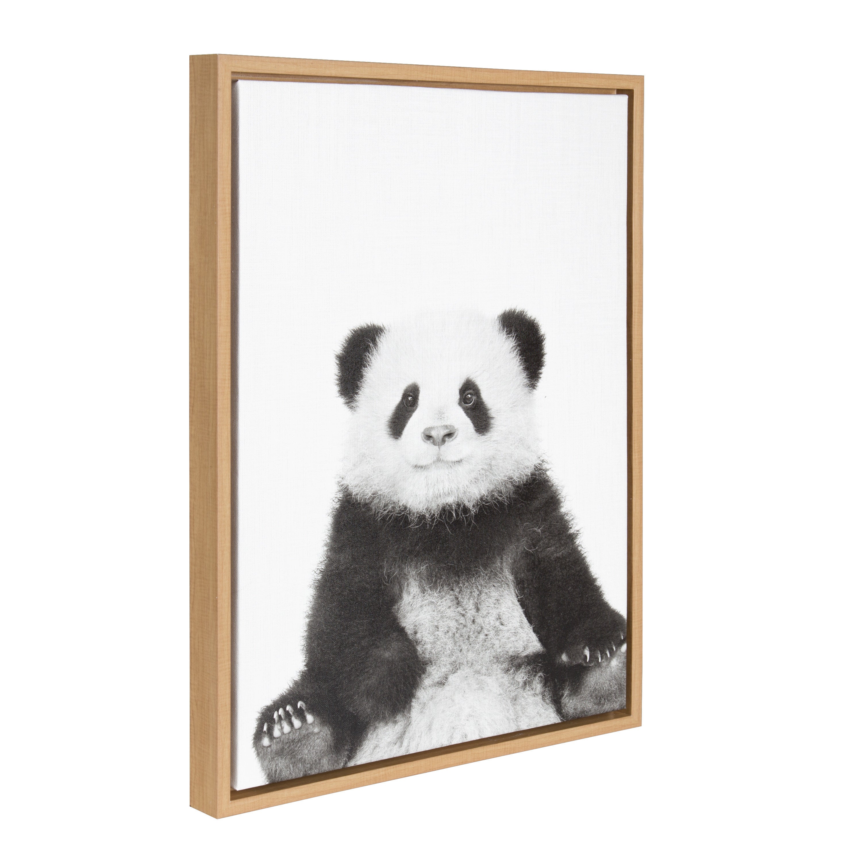 Sylvie Panda Framed Canvas by Simon Te Tai