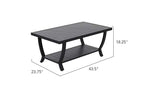 Jarvis 2-Piece Aluminum Sofa Set with Coffee Table