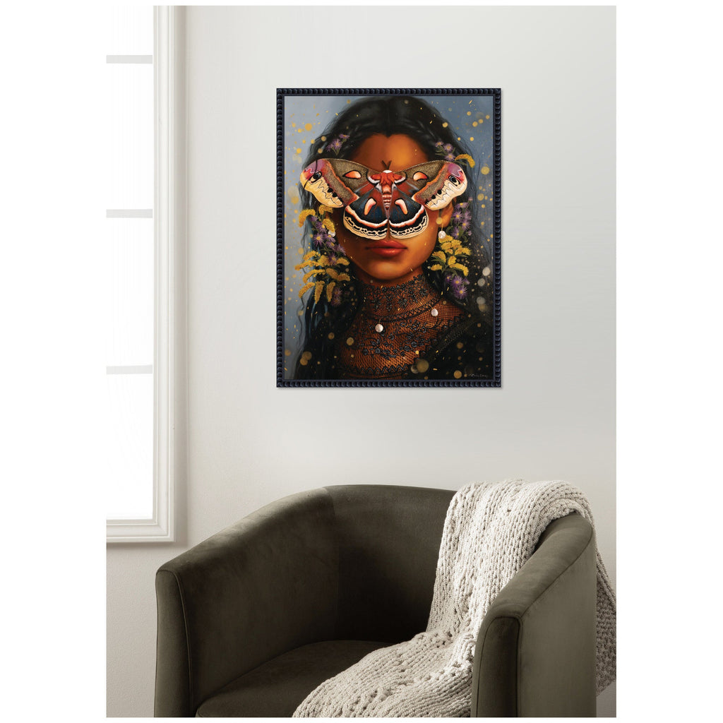 Asters and Goldenrod by Charlotte Brindley Framed Canvas Wall Art Print