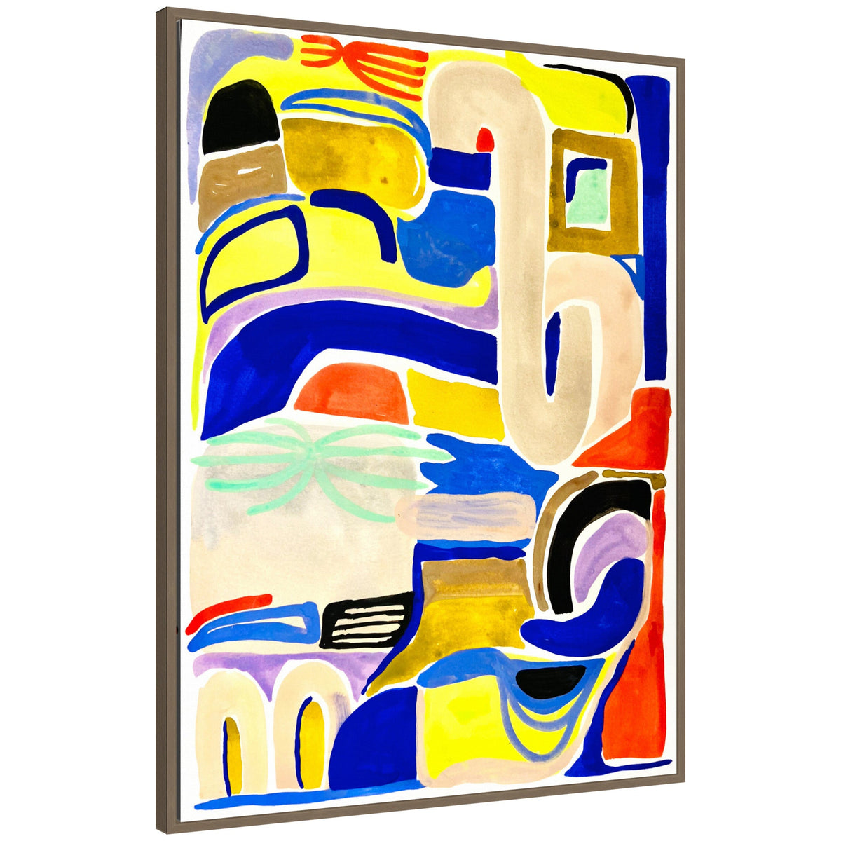 Sylvie Abstract 04 Framed Canvas by Emma Daisy