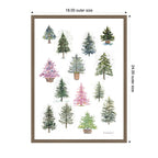 Sylvie Framed Canvas 12 Tiny Holiday Trees by Patricia Shaw