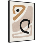 Sylvie Neutral Abstract 1 Minimal Modern Art Framed Canvas by July Art Prints