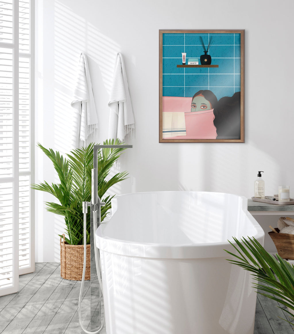 Blake Restful Rest Framed Printed Glass by Mary Joak