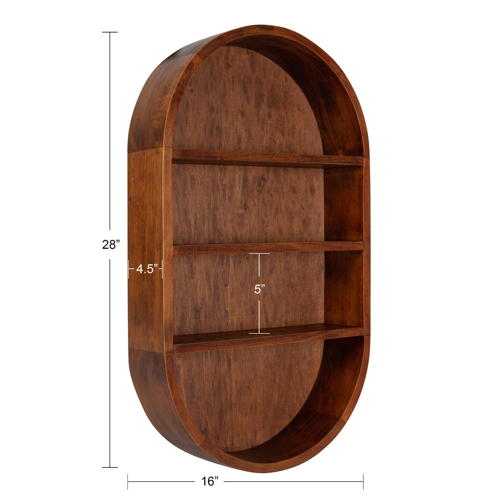 Hutton Wood Capsule Wall Shelf