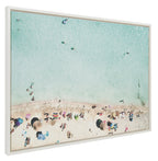 Sylvie Turquoise Beach from Above Framed Canvas by Amy Peterson Art Studio