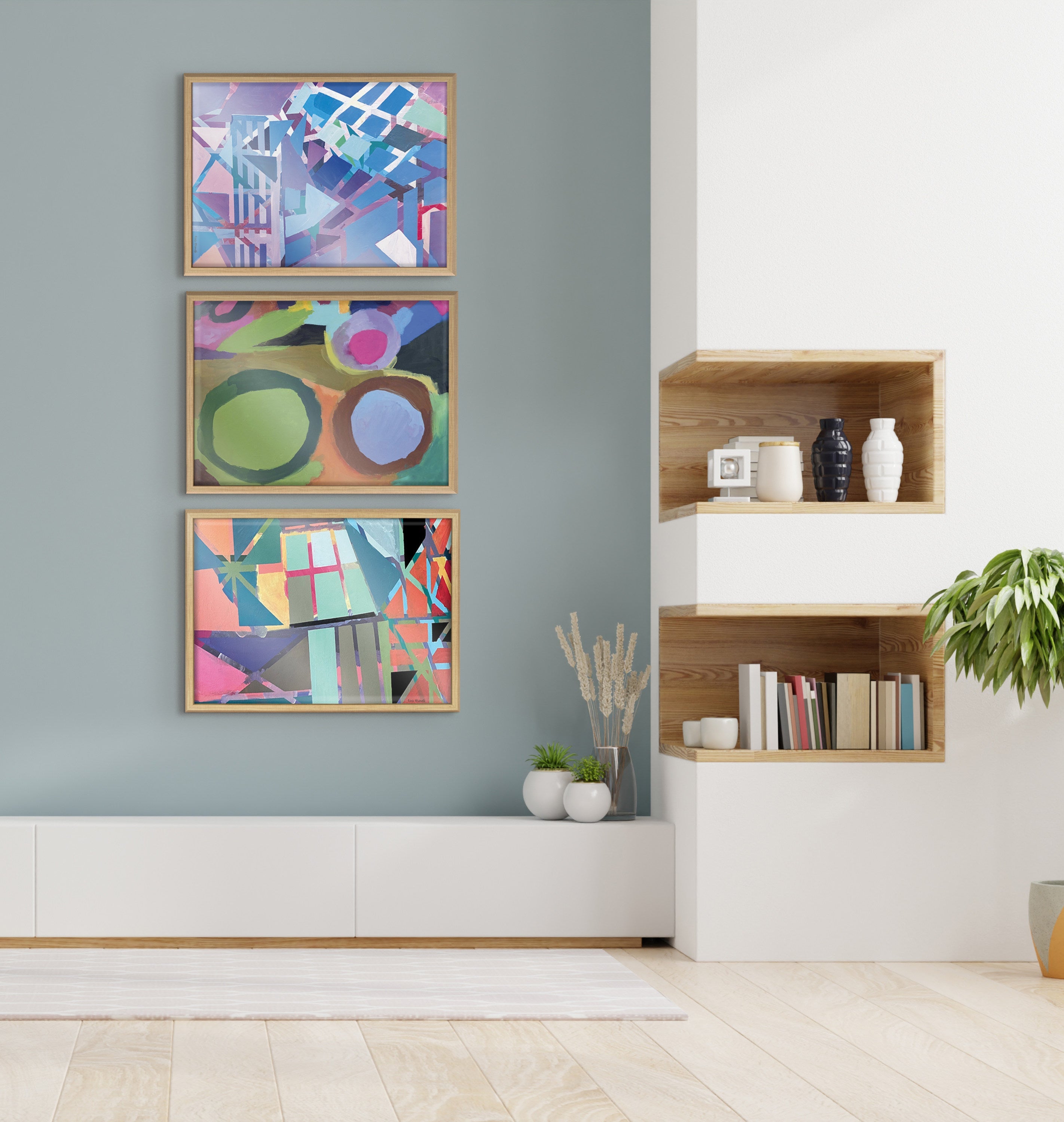 Blake Circle of Love Framed Printed Glass by Caleb Griswold