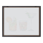 Blake Classic Cocktails Framed Printed Glass by Cat Coquillette