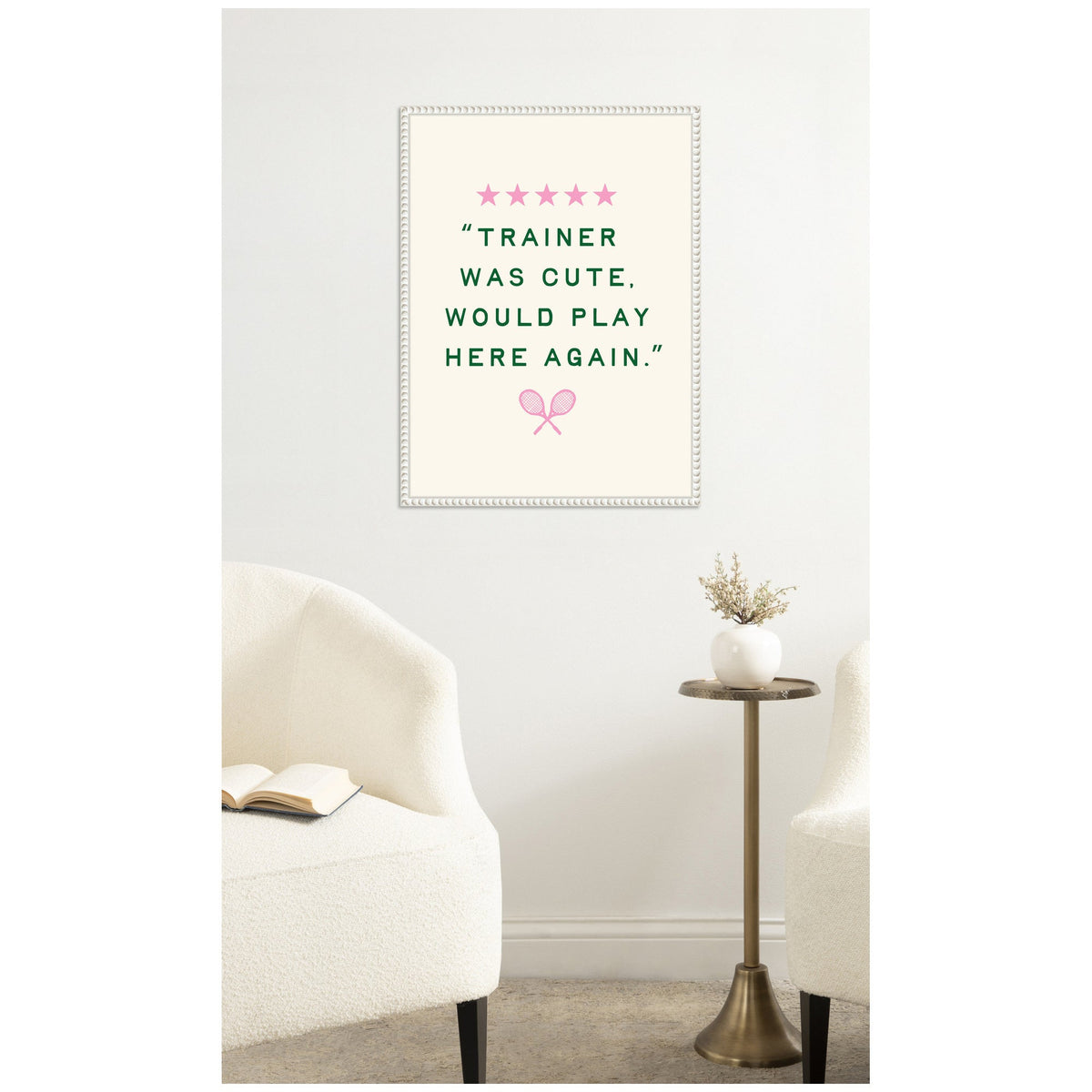 Trainer Was Cute Would Play Here Again, by Lucky Guava Framed Canvas Wall Art Print