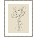 Floral Vase by Gabrielly Guedes Framed Wall Art Print