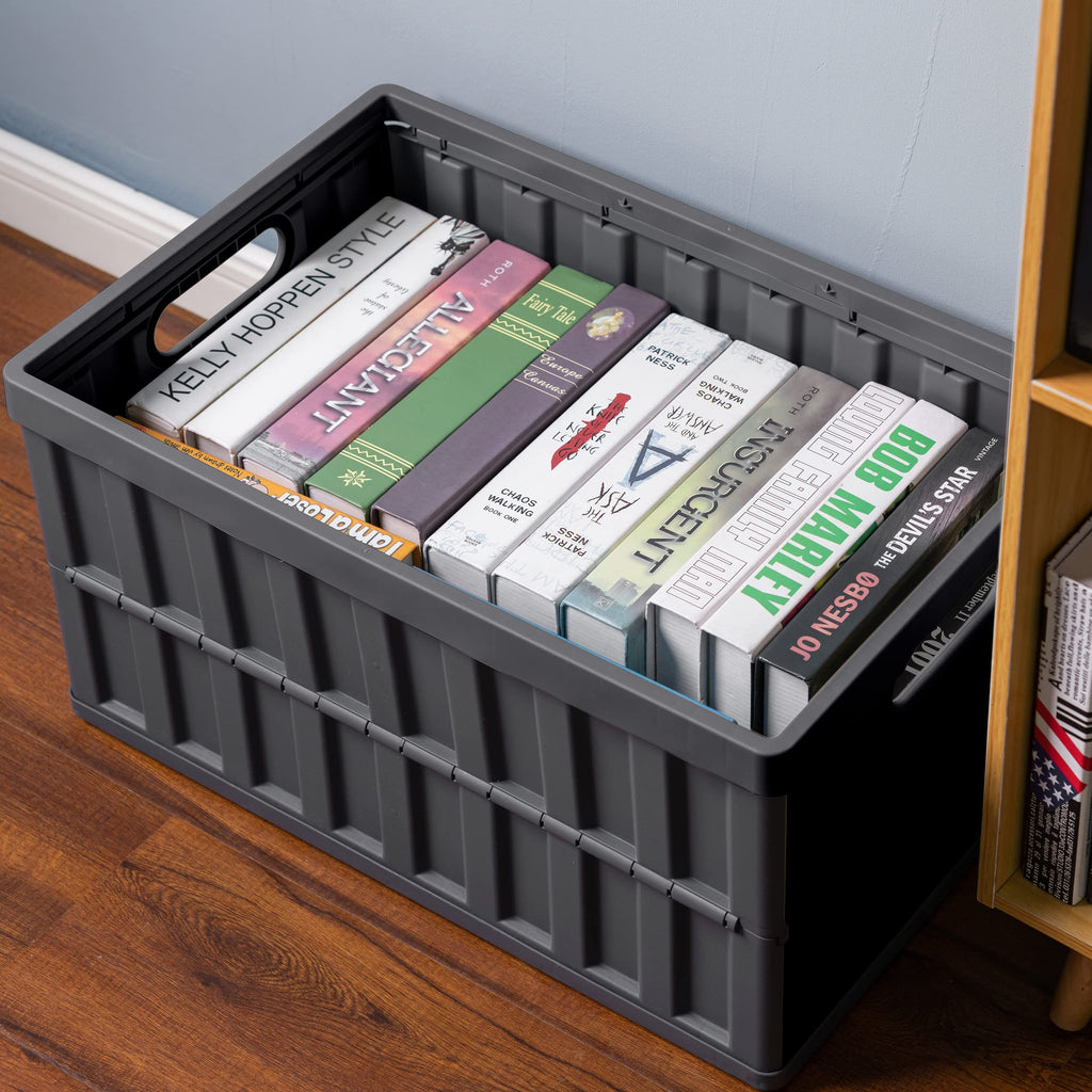 Citylife 64L Collapsible Storage Bins With Lids Plastic Storage Containers For Organizing Stackable Storage Box Large Heavy Duty