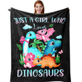 Amonee-Yl Dinosaur Blanket, Dinosaur Gifts, Dinosaur Gifts For Girls, Just A Girl Who Loves Dinosaurs, Dinosaur Blanket For Girl
