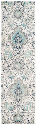 Safavieh Madison Collection Runner Rug - 2'3'' X 20', Cream & Light Grey, Boho Chic Glam Paisley Design, Non-Shedding & Easy Car