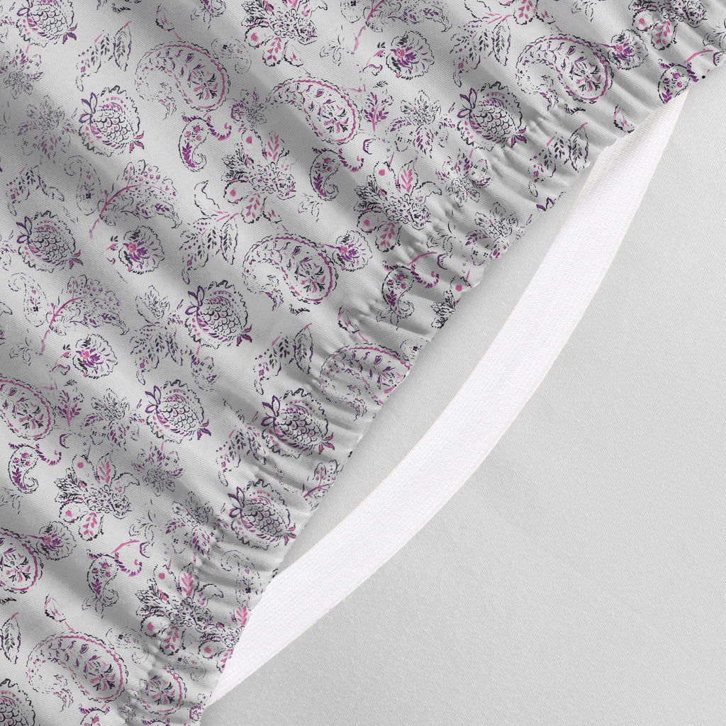 Elegant Comfort Luxury Soft Bed Sheets Paisley Pattern - 1500 Premium Hotel Quality Microfiber Softness Wrinkle And Fade Resistant (6-Piece) Bedding Set, King, Paisley Purple