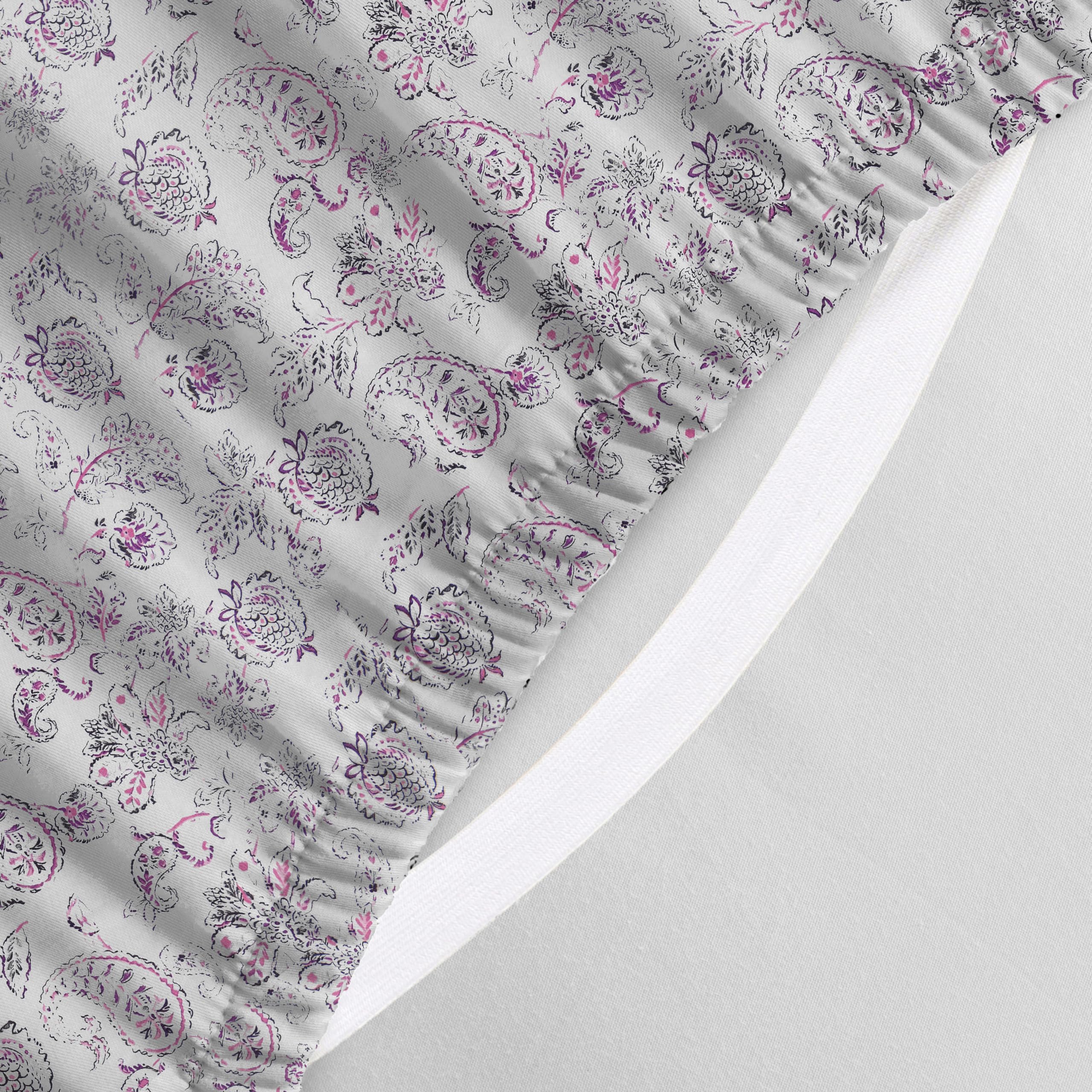 Elegant Comfort Luxury Soft Bed Sheets Paisley Pattern - 1500 Premium Hotel Quality Microfiber Softness Wrinkle And Fade Resistant (6-Piece) Bedding Set, King, Paisley Purple