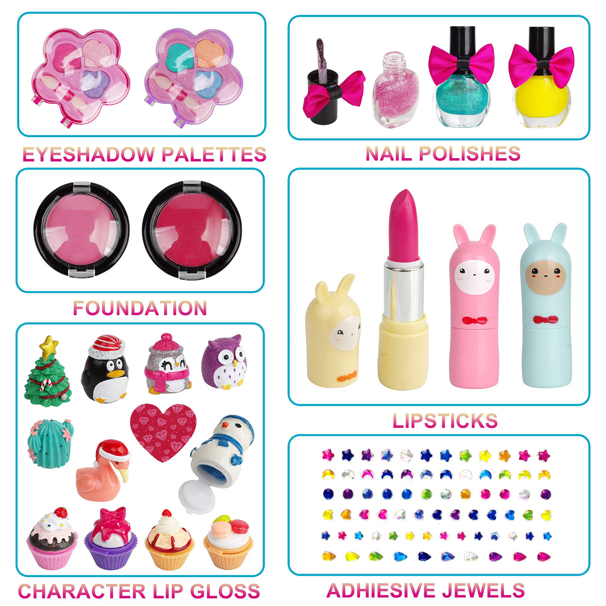 Joyin 2023 Advent Calendar Kids Christmas 24 Days Countdown Calendar Toys For Girls With Little Figures Make Up Set For Kids Chr