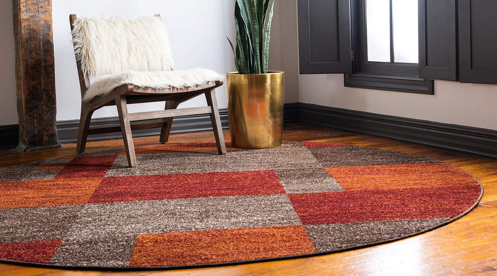 Unique Loom Autumn Collection Area Rug - Providence (3' 3'' Round, Multi/ Beige)