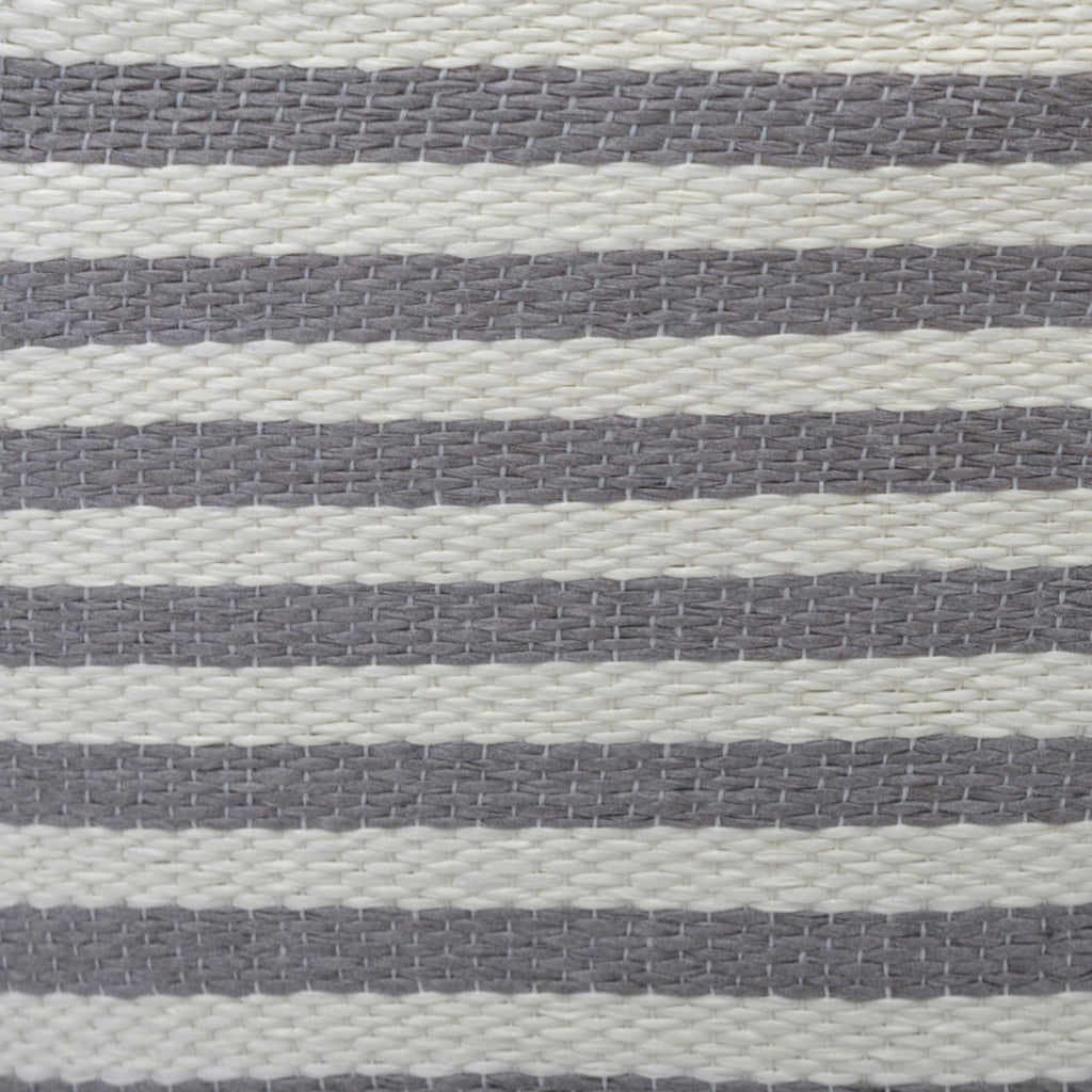 Dii Woven Paper Storage Bin, Pinstripe, Gray, Medium Rectangle