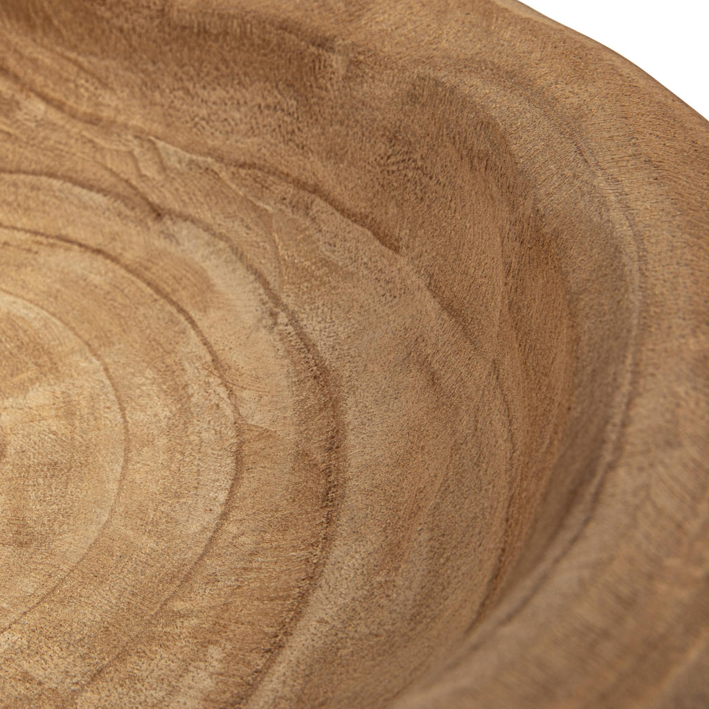 Creative Co-Op Decorative Paulownia Wood Bowl