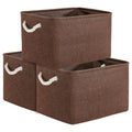 TheWarmHome Organization and Storage Basket for Shelves - 3 Pack 16x12x12 inch Fabric Storage Cubes, Cube Storage Bin for Organi
