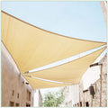 Colourtree Ctapt14 Custom Size Order To Make 19' X 19' X 19' Beige Triangle Sun Shade Sail Canopy Mesh Fabric Uv Block Upf50 - C