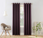 Sun Zero Barrow 2-Pack Energy Saving Grommet Curtain Panel Pair, 54'' X 95, Plum Purple